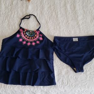 Land's End girls tankini 16